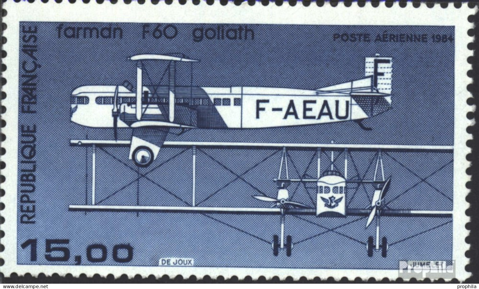 Frankreich 2428w (kompl.Ausg.) Gestrichenes Papier Postfrisch 1984 Zivilluftfahrt - Ungebraucht