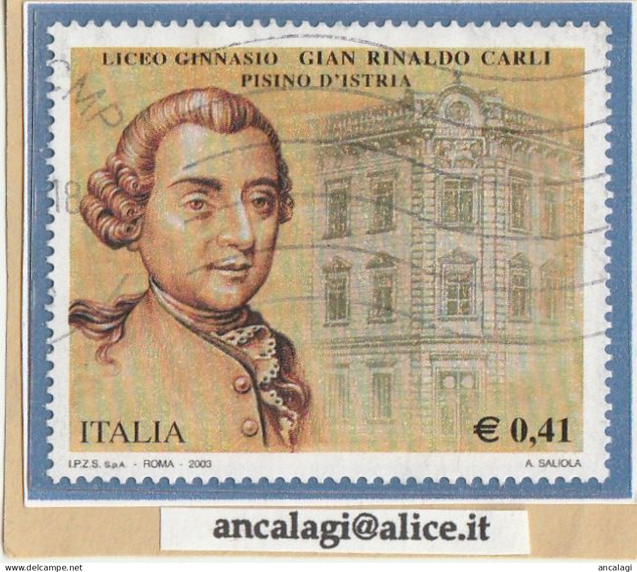 USATI ITALIA 2003 - Ref.0898 "LICEO GINNASI - PISINI D'ISTRIA" 1 Val. - - 2001-10: Used