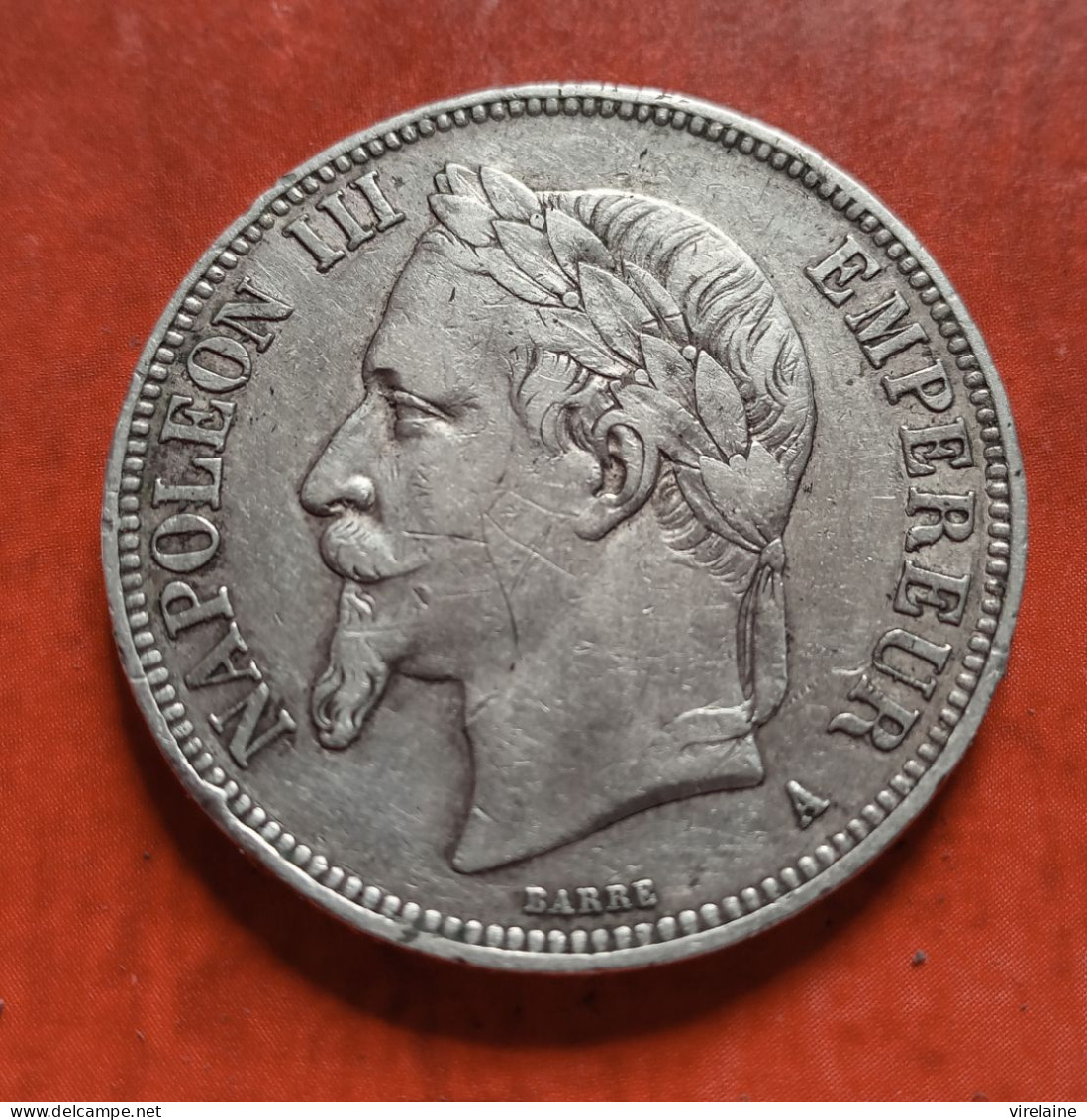 FRANCE  5 Francs Napoléon III 1870 A   Argent - 5 Francs