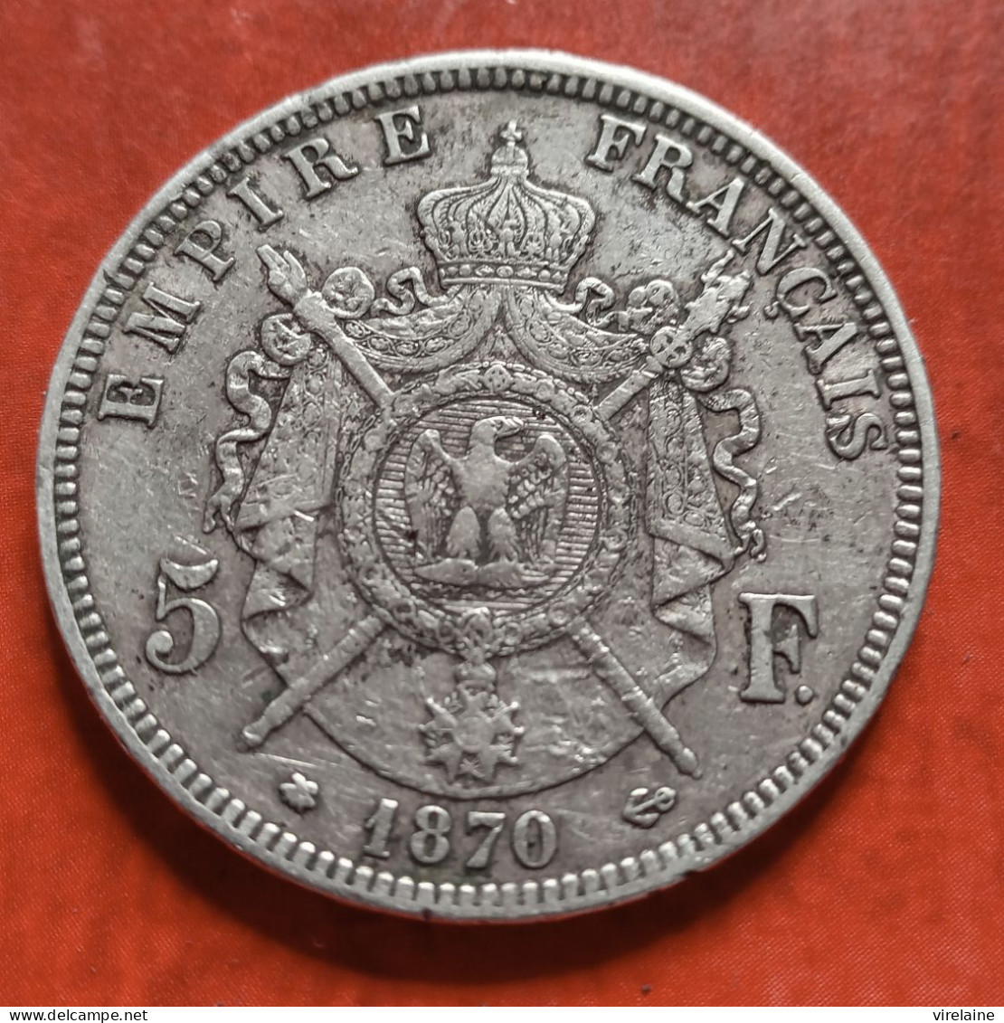 FRANCE  5 Francs Napoléon III 1870 A   Argent - 5 Francs