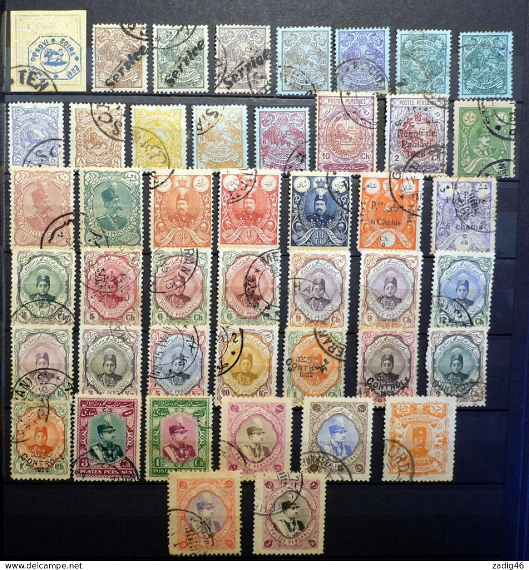 IRAN - PETIT LOT DE45 TIMBRES OBLITERES - Irán