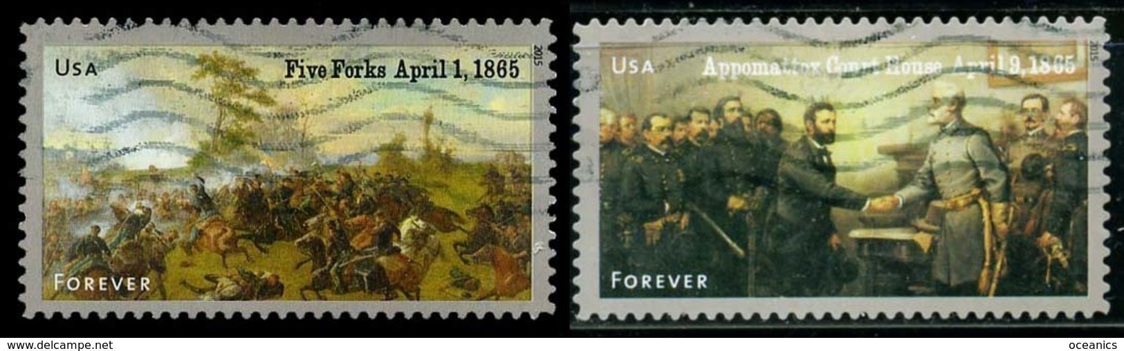 Etats-Unis / United States (Scott No.4980-81 - CIVIL WAR SESQUICENTENNIAL) (o) - Gebruikt