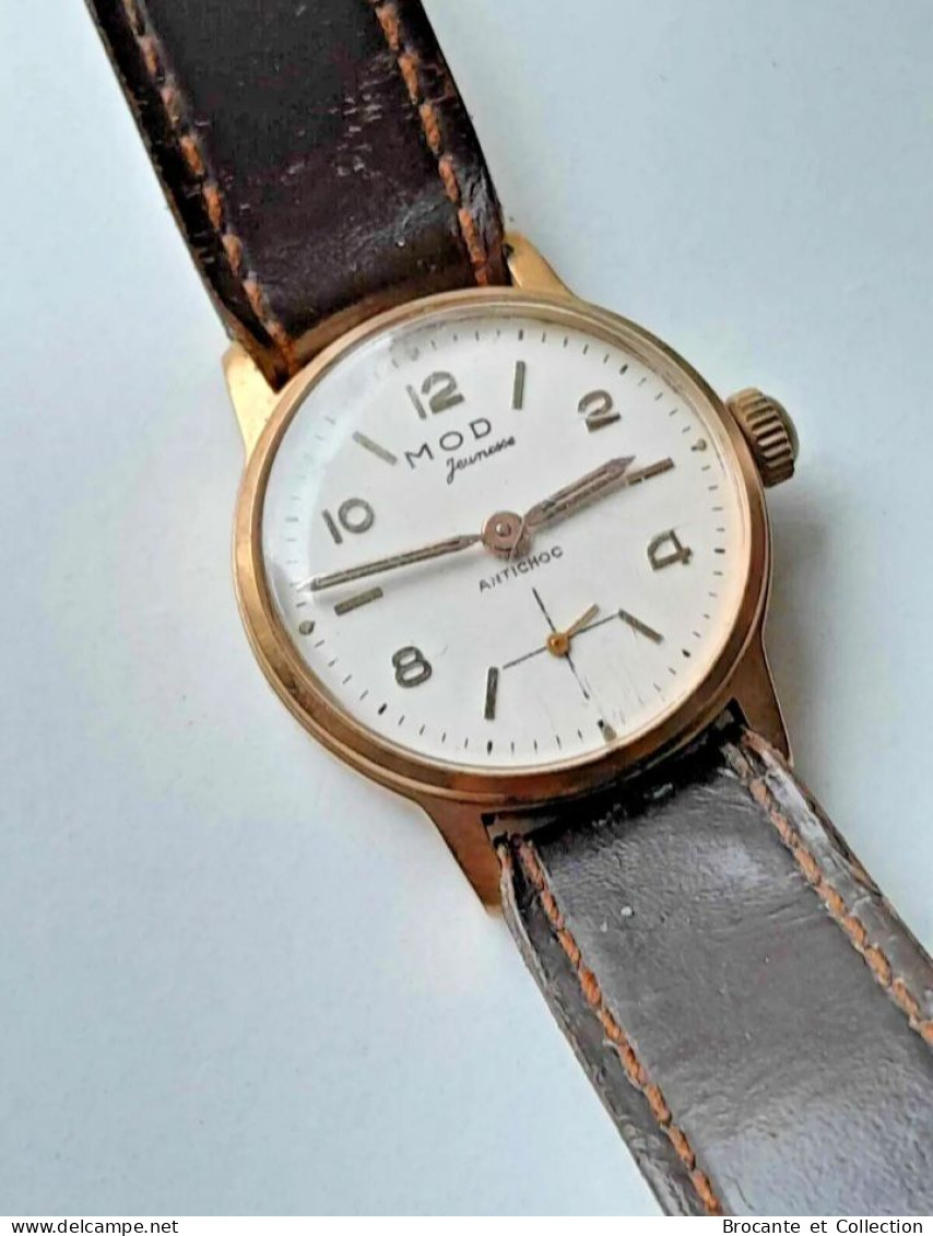 Montre Ancienne - Vintage - Homme - Plaqué OR - Mod Jeunesse - Watches: Old