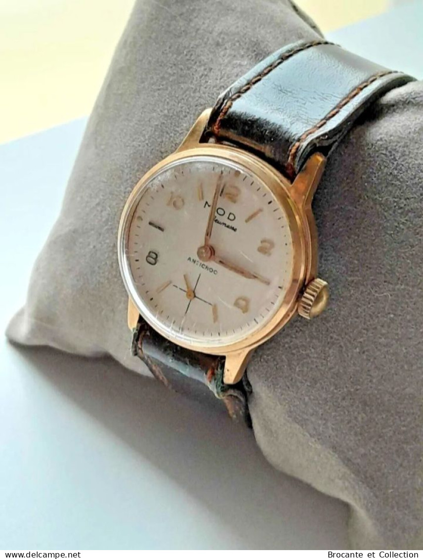 Montre Ancienne - Vintage - Homme - Plaqué OR - Mod Jeunesse - Horloge: Antiek