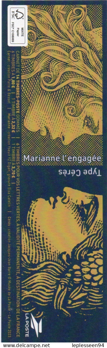 Carnet "Marianne L'engagée" 2023 Neuf - Bekende Personen