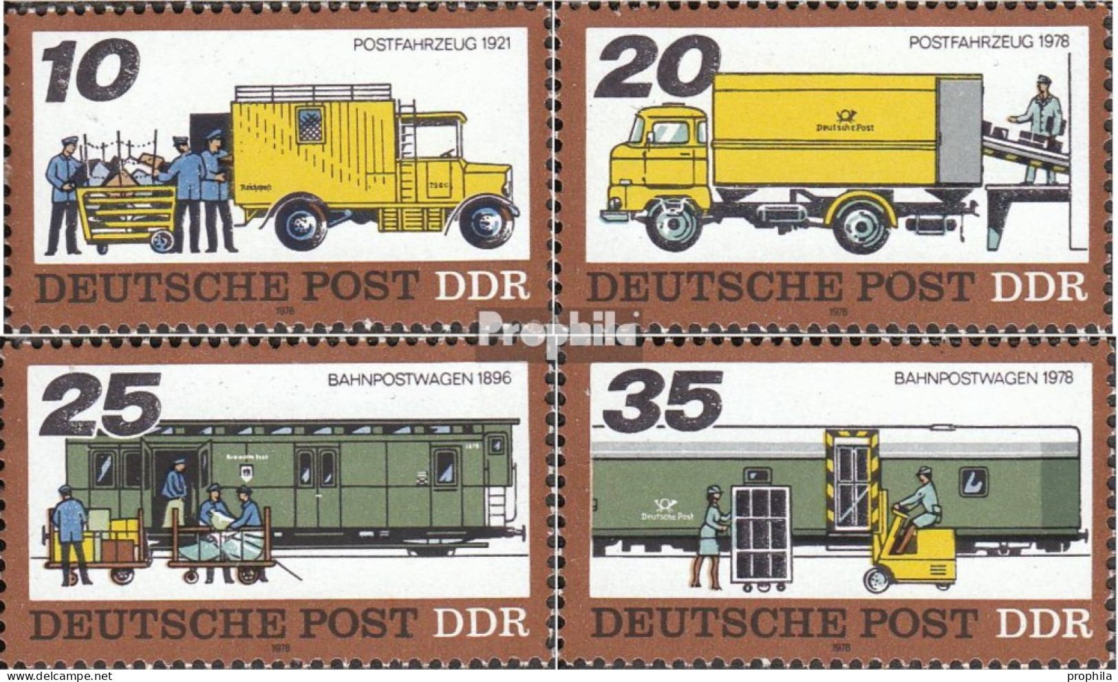 DDR 2299-2302 (kompl.Ausgabe) Postfrisch 1978 Transportmittel - Neufs