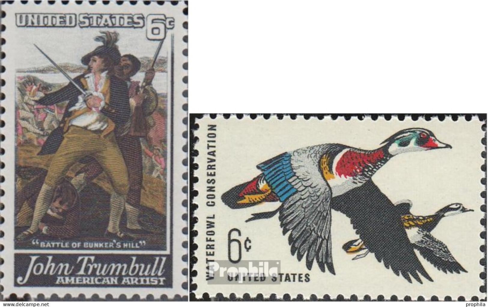 USA 969,971 (kompl.Ausg.) Postfrisch 1968 John Trumbull, Wasservögel - Unused Stamps