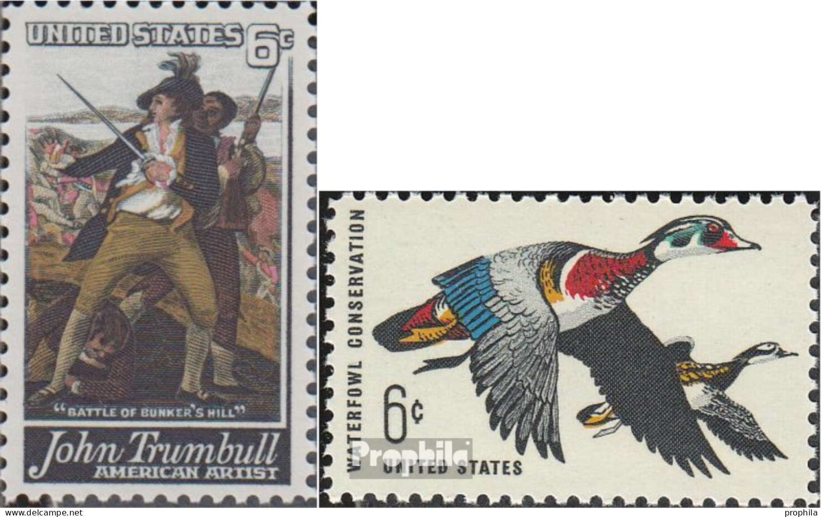 USA 969,971 (kompl.Ausg.) Postfrisch 1968 John Trumbull, Wasservögel - Nuovi