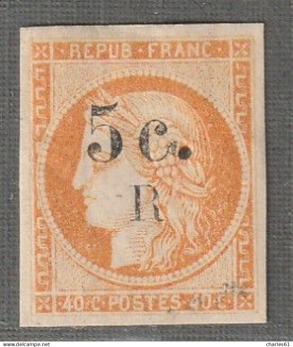 REUNION - N°6a Obl (1885-86) 5c Sur 40c Orange - Gebruikt