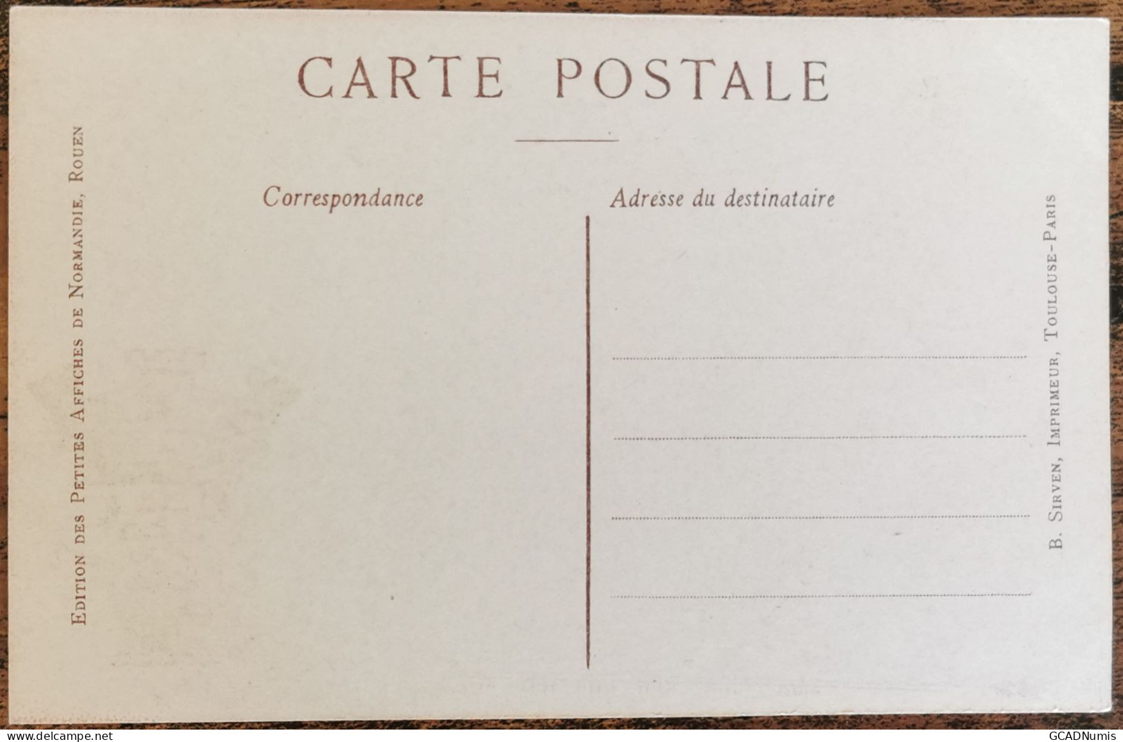 CARTE POSTALE Billet 1 Franc Chambre De Commerce Du TARN - Albi