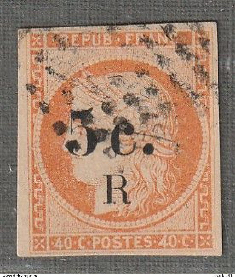 REUNION - N°6a Obl (1885-86) 5c Sur 40c Orange - Oblitérés