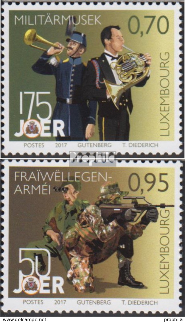 Luxemburg 2128-2129 (kompl.Ausg.) Postfrisch 2017 Großherzogliche Militärkapelle - Nuevos