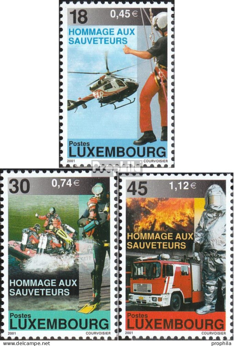 Luxemburg 1532-1534 (kompl.Ausg.) Postfrisch 2001 Rettungskräfte - Ungebraucht