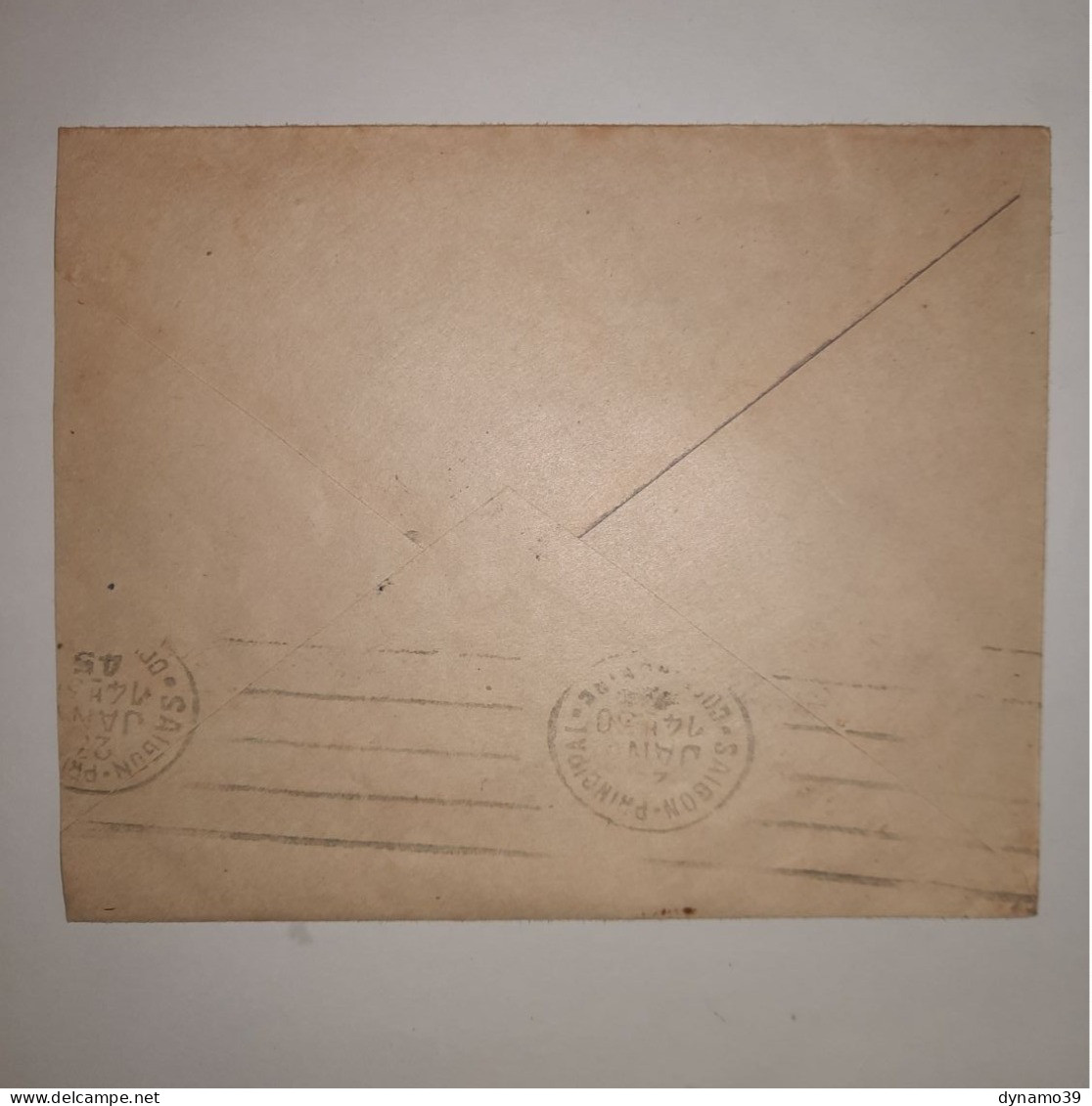 03K6 TRES RARE - ANCIENNE LETTRE ENVELOPPE INDOCHINE 1945 VERS BAGNE POULO CONDORE - Autres - Asie