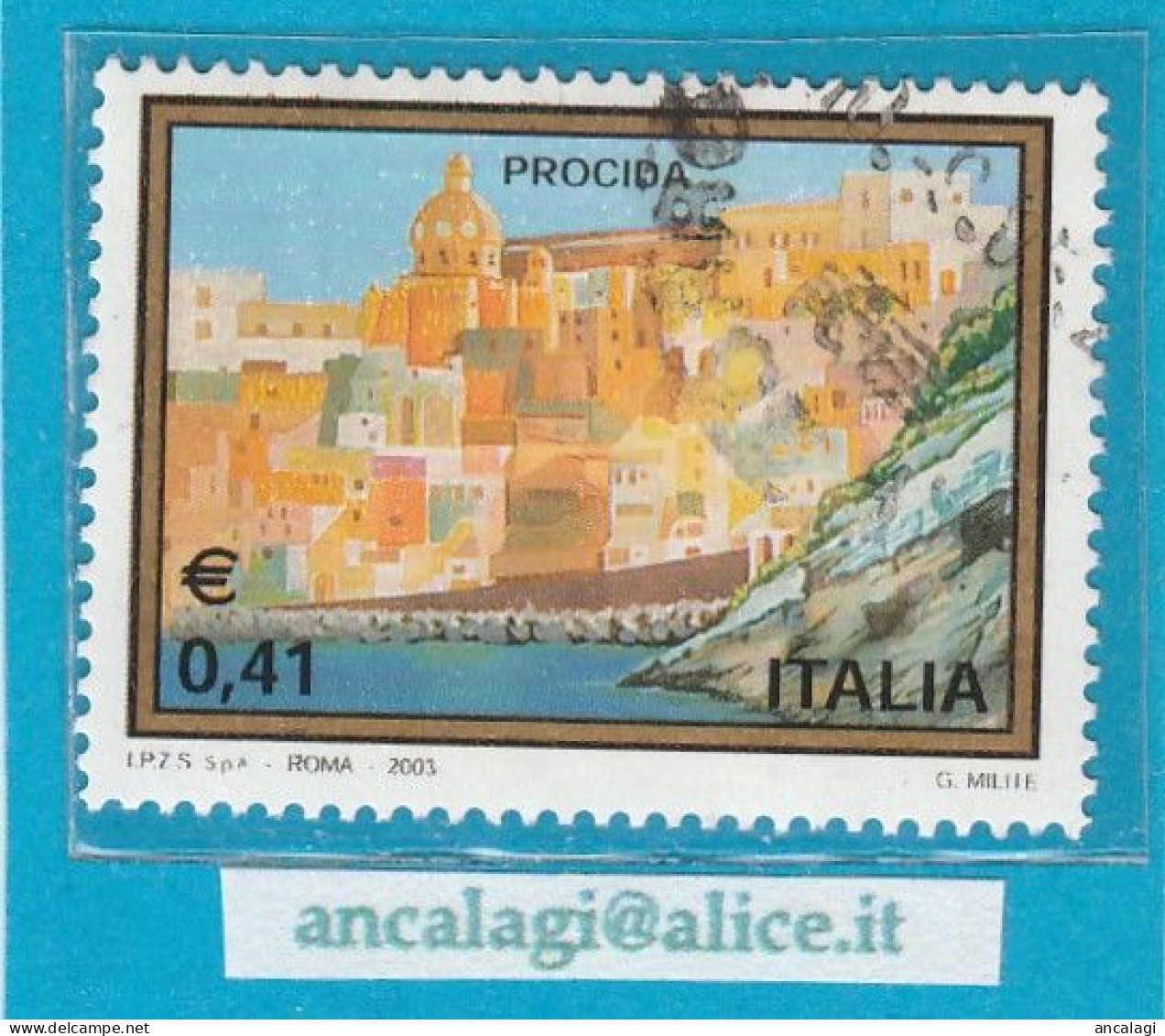 USATI ITALIA 2003 - Ref.0902 "TURISTICA - PROCIDA" 1 Val. - - 2001-10: Usados