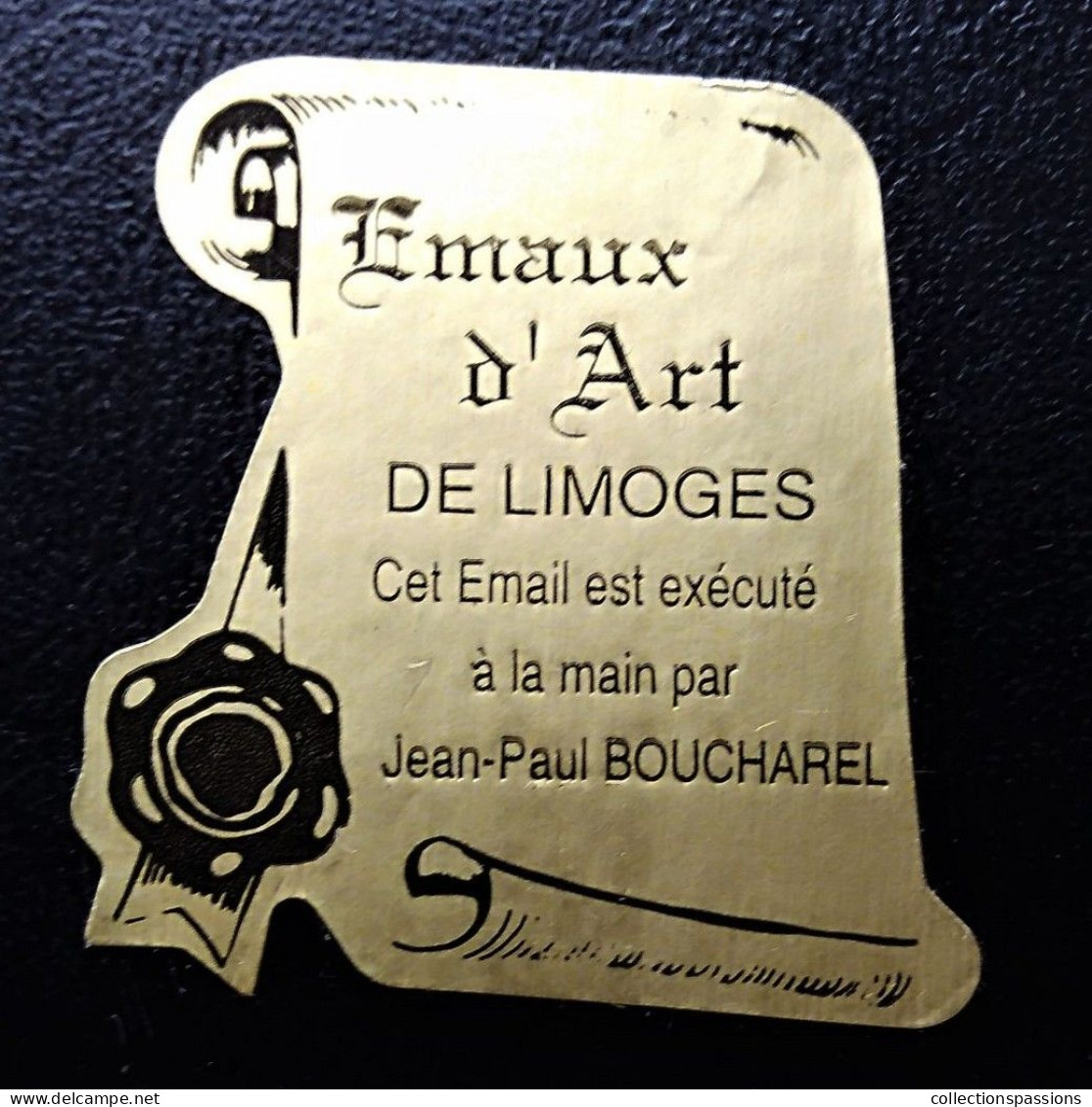 Ancien Tableau. Emaux De Limoges. Le Clocher Du Village - Other & Unclassified