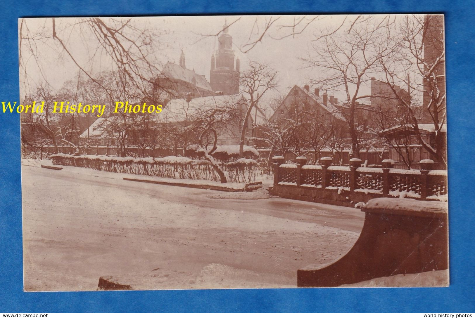 CPA Photo - STARGARD ( Pologne ) - La Ville Sous La Neige - 1925 - Eglise / Cathedrale / Architecture / Histoire - Poland