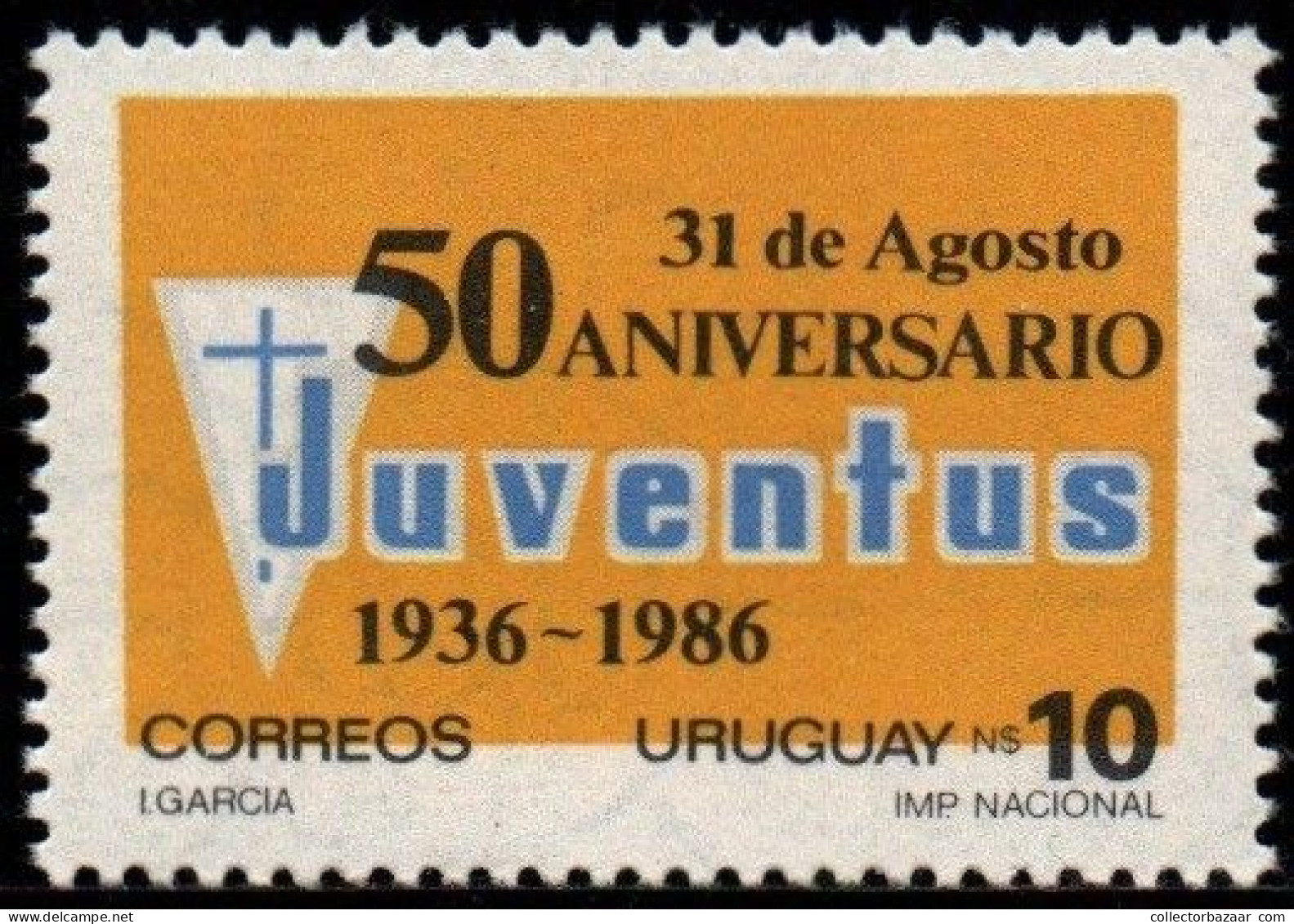 1987 Uruguay Juventus Catholic Sports 50th Anniv. #1229 ** MNH - Uruguay