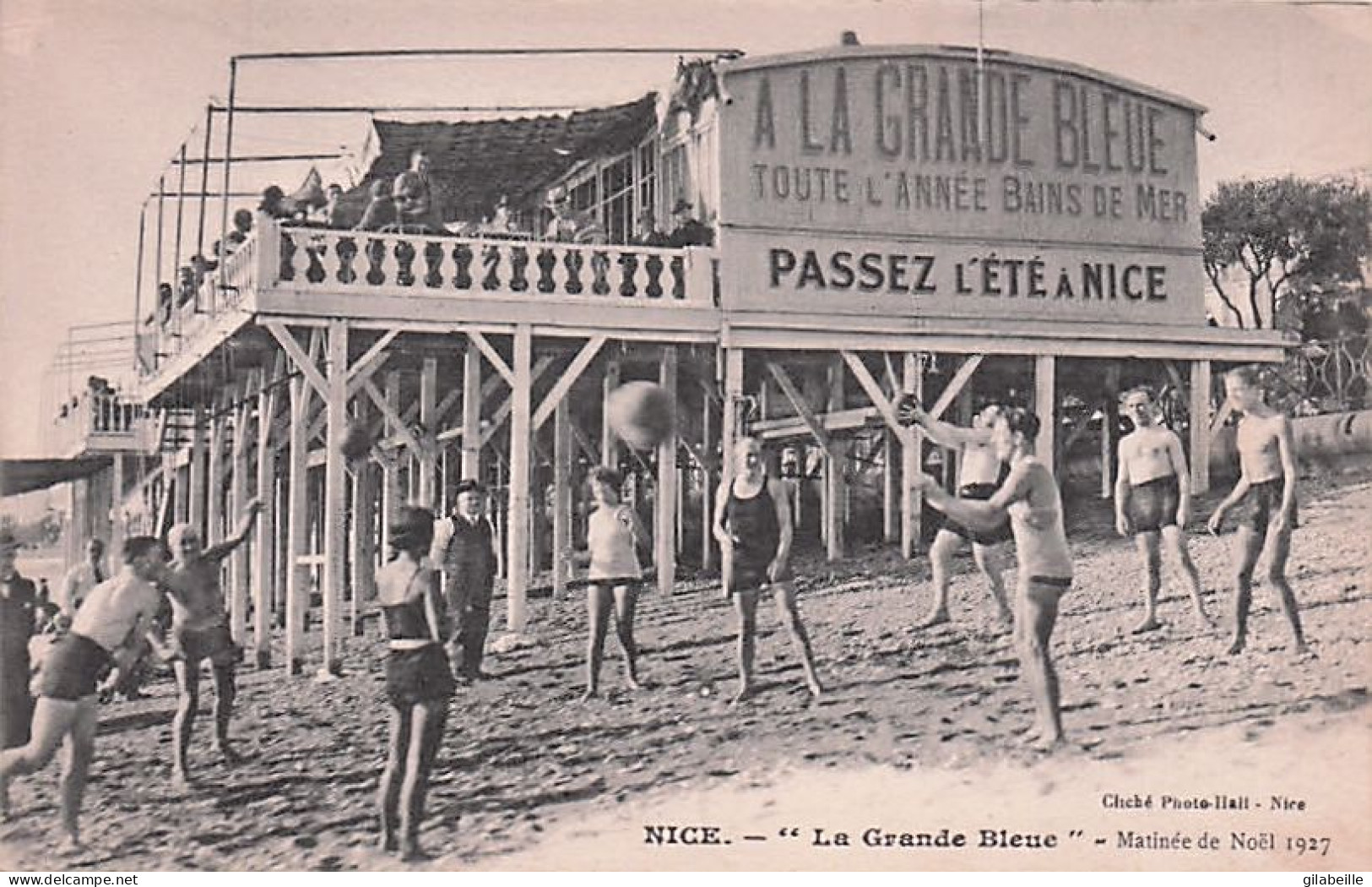 06 - NICE - " La Grande Bleue " Matinée De Noel 1927 - Rare - Andere & Zonder Classificatie