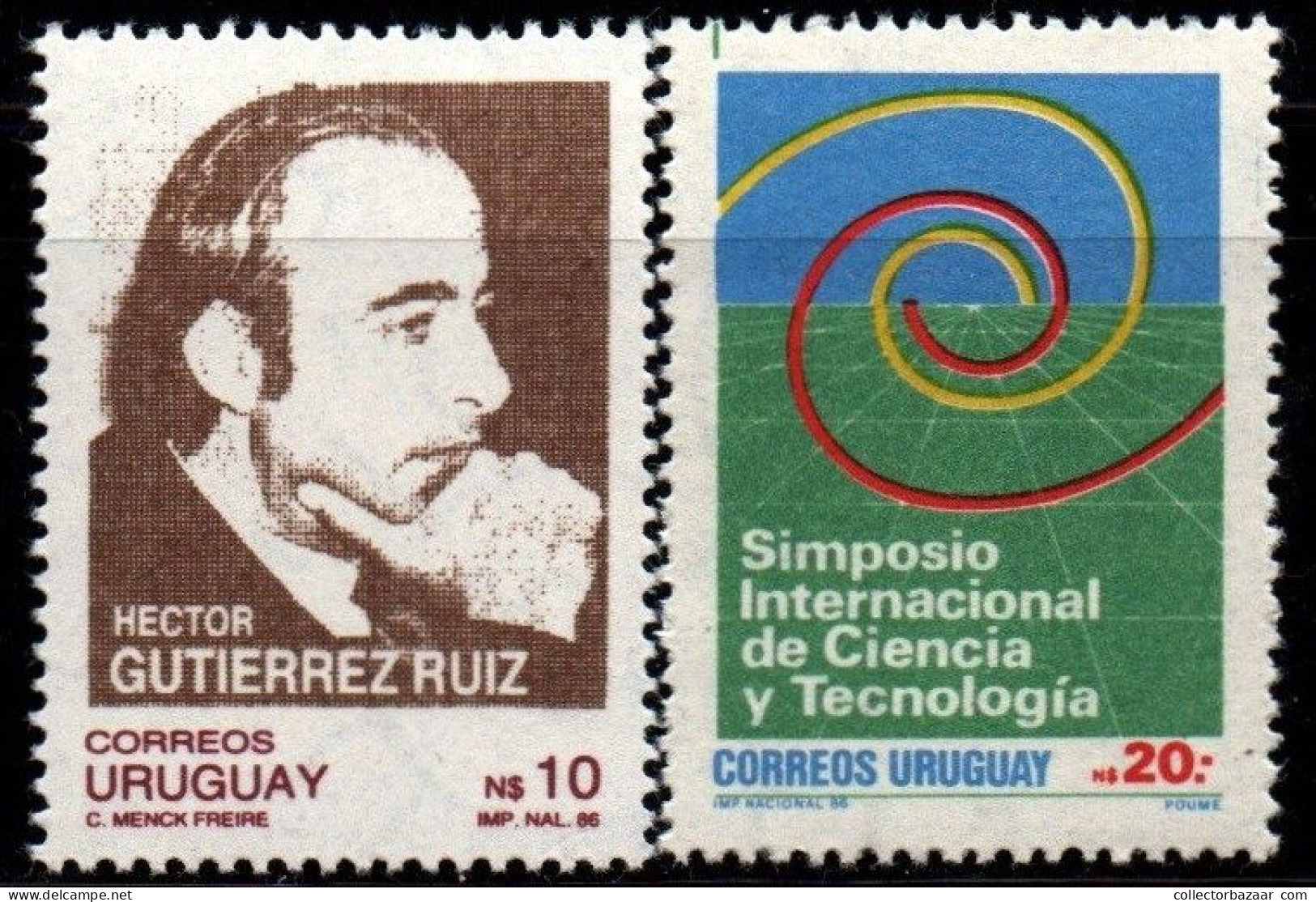 1987 Uruguay Politician Intl Symposium Science And Technology #1230 - 1231 ** MNH - Uruguay