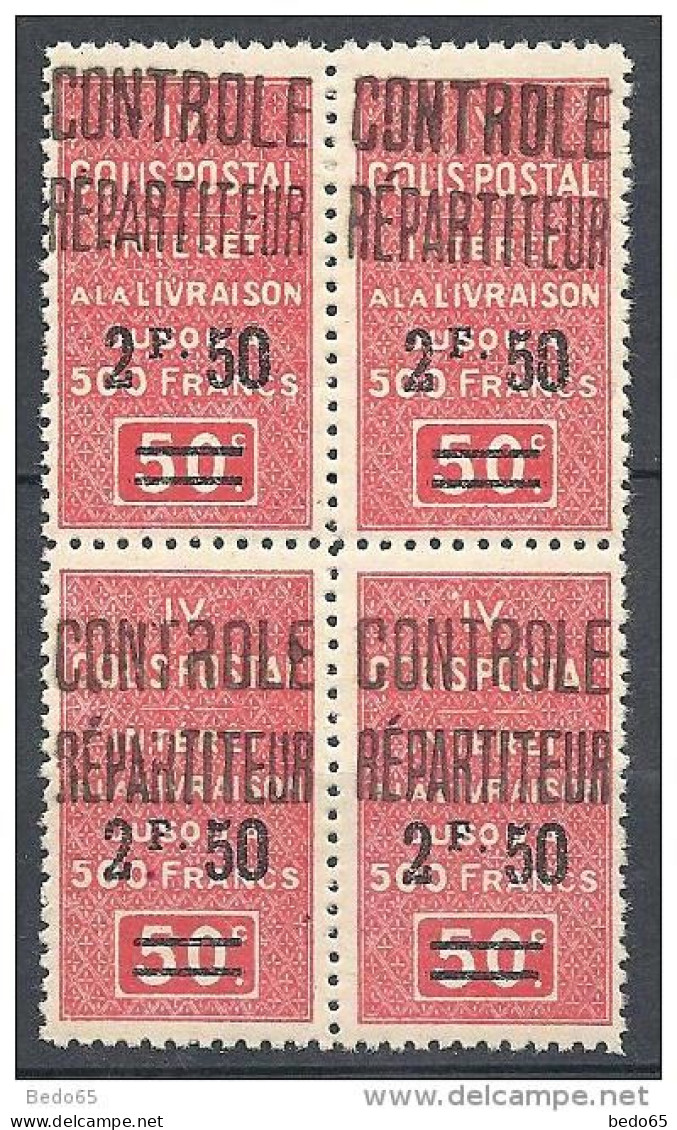 ALGERIE COLIS POST  YVERT N° 26 / MAURY N° 34 X  4   NEUF** TB - Paquetes Postales