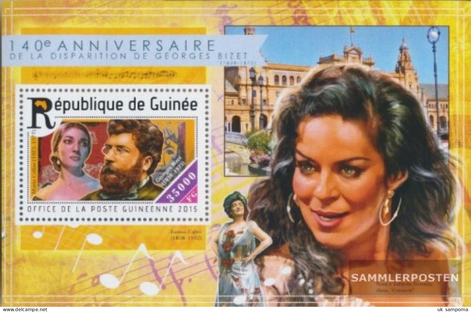 Guinea Miniature Sheet 2515 (complete. Issue) Unmounted Mint / Never Hinged 2015 Georges Bizet - Guinée (1958-...)