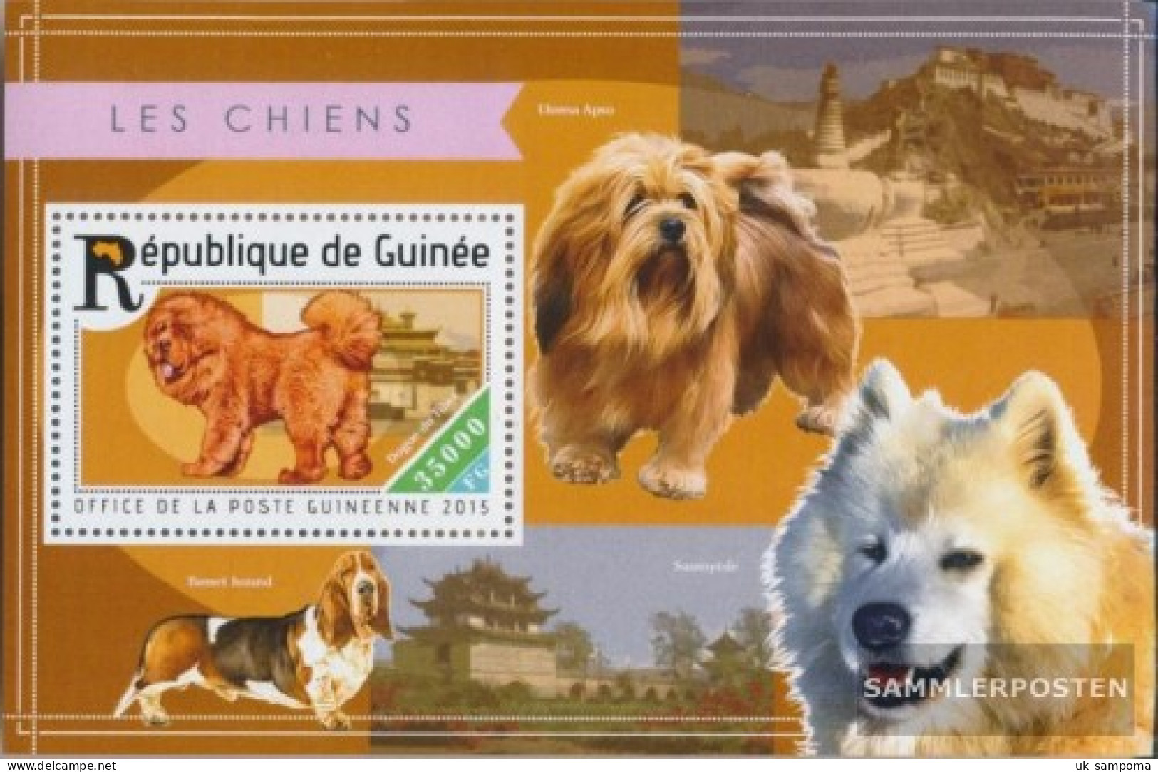 Guinea Miniature Sheet 2510 (complete. Issue) Unmounted Mint / Never Hinged 2015 Dogs - Guinée (1958-...)