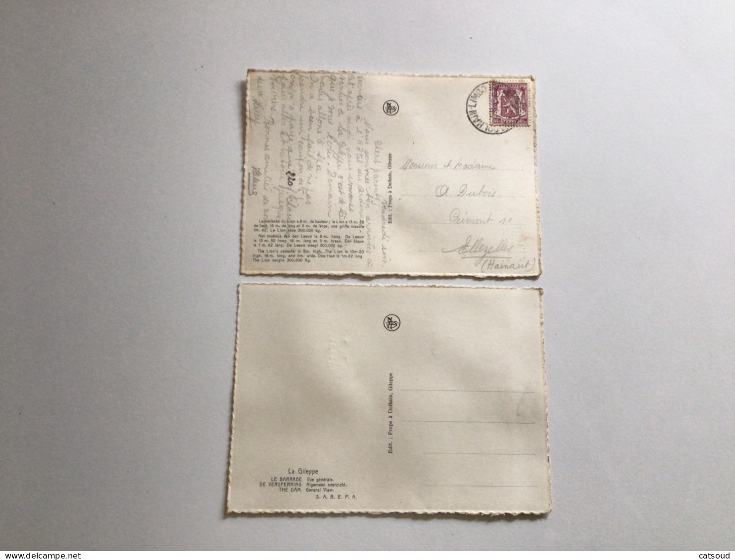 Lot De 2 Cartes Postales Anciennes La Gileppe - Gileppe (Stuwdam)