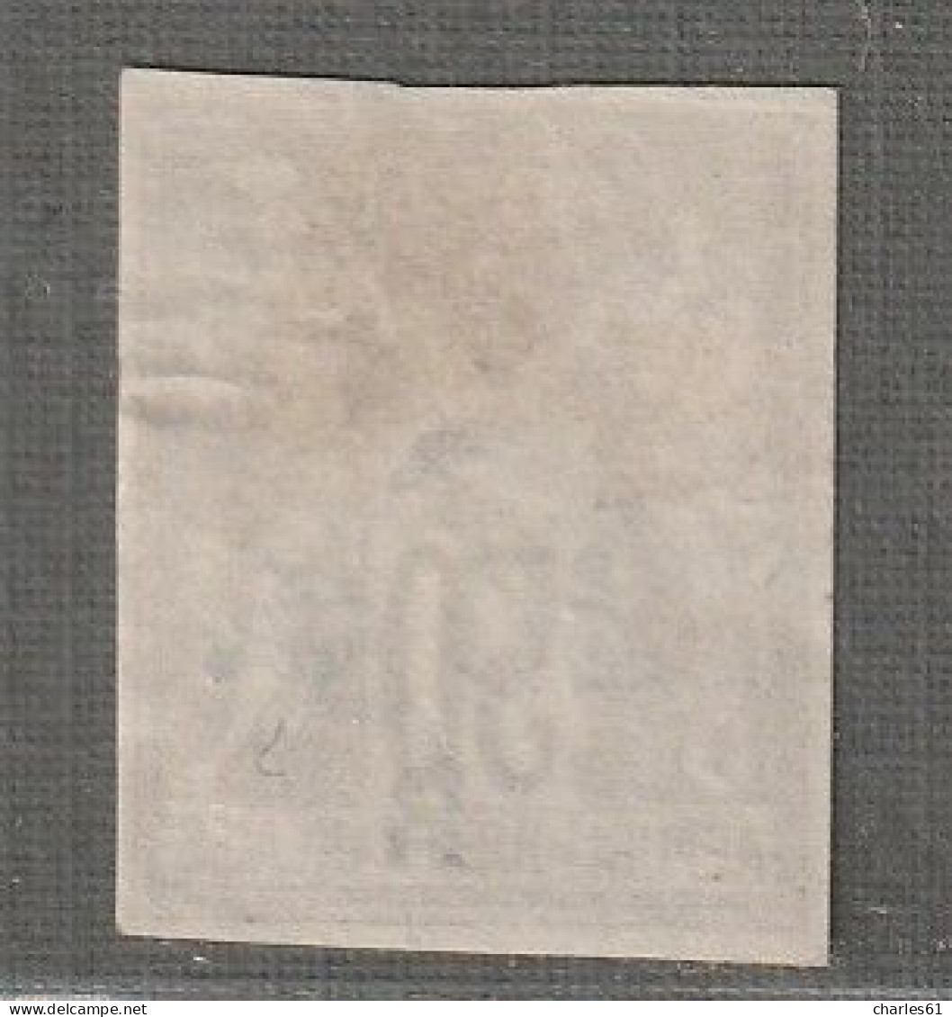 REUNION - N°10 Nsg (1885-86) 20c Sur 30c Brun - Unused Stamps