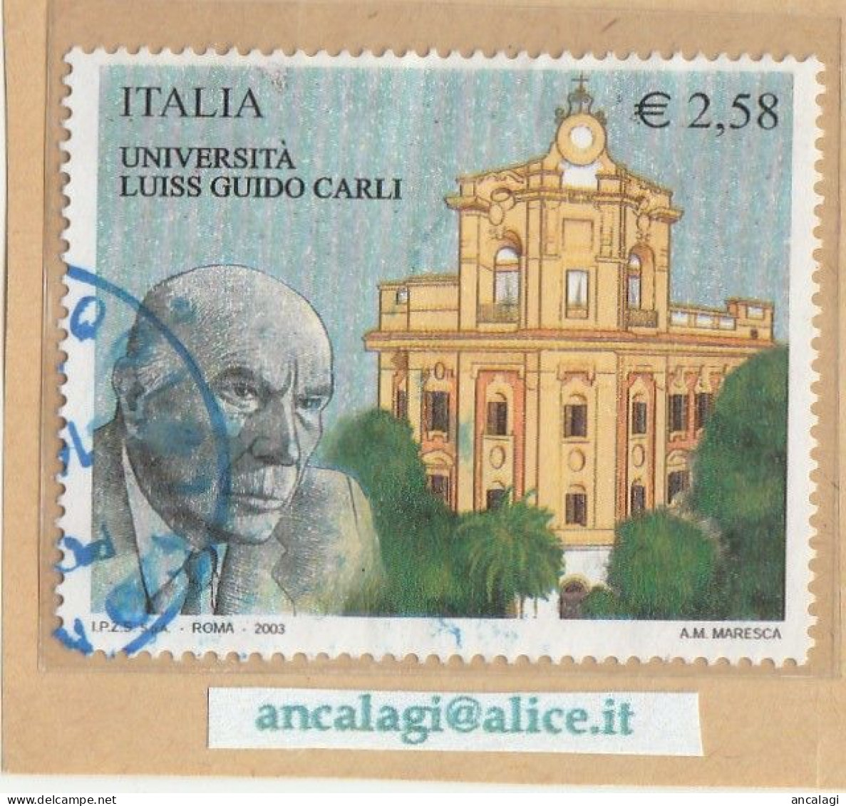 USATI ITALIA 2003 - Ref.0906A "UNIVERSITA' LUISS GUIDO CARLI, ROMA" 1 Val. - - 2001-10: Used