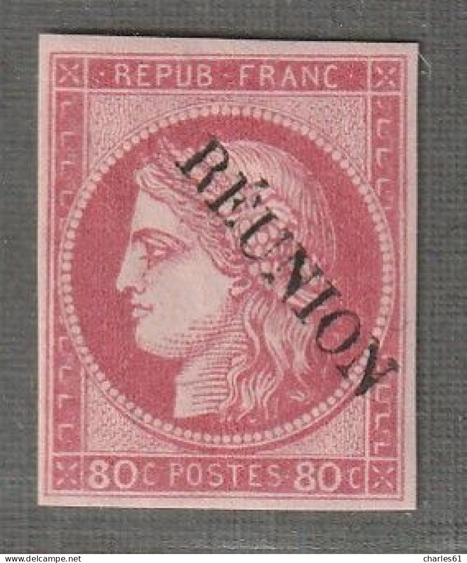 REUNION - N°12 * (1891) 80c Rose - Neufs