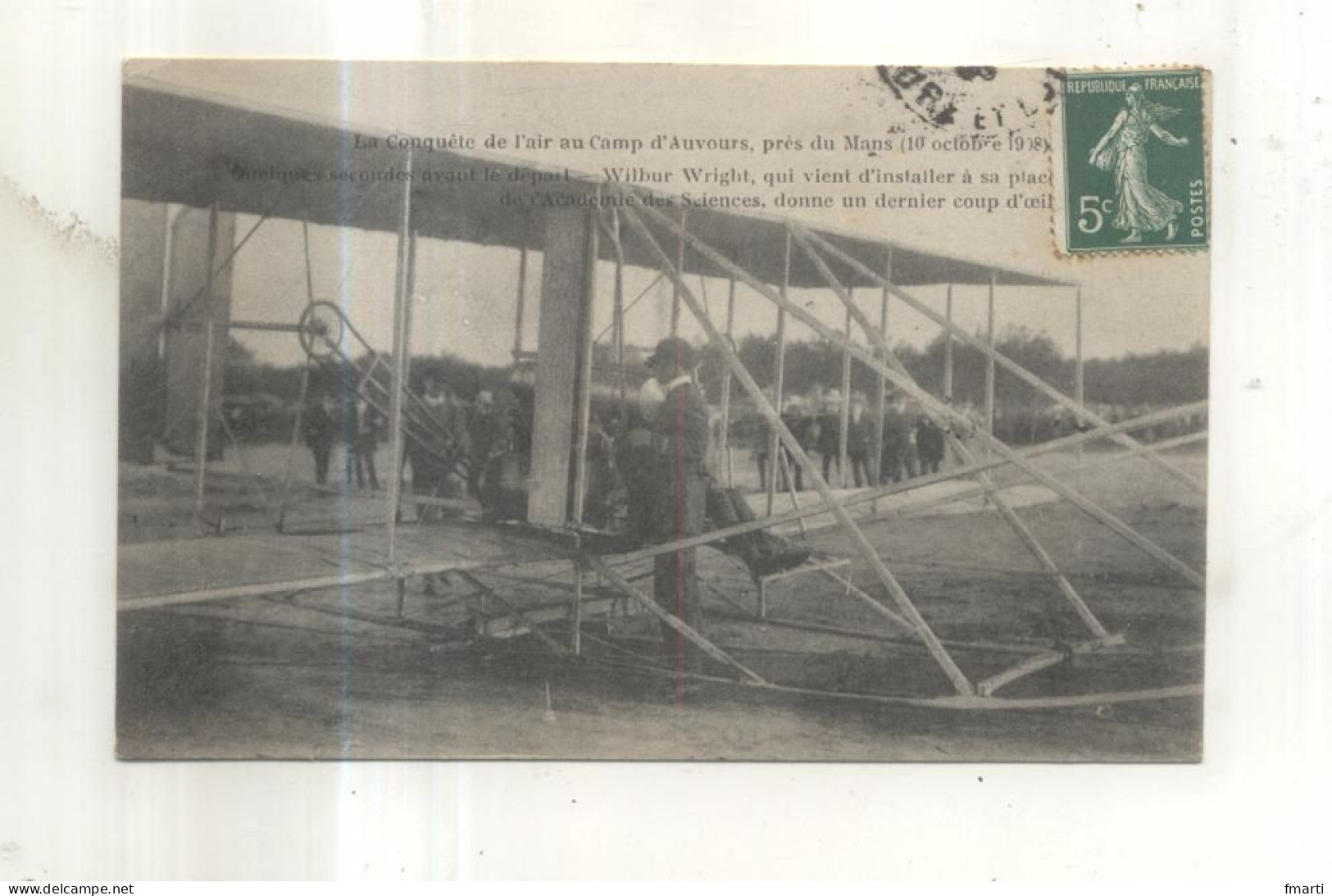 La Conquete De L'air Au Camp D'Auvours, Près Du Mans (10 Octobre 1908), Quelques Secondes Avant Le Départ, Wilbur Wright - ....-1914: Precursori