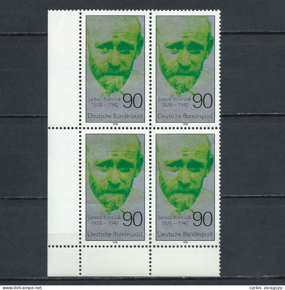 ALEMANIA 1978—JANUSZ KORCZAK—Mi 973, YT 820, SG 1864, Sc 1274. GERMANY. Block MNH Stamps - Ungebraucht