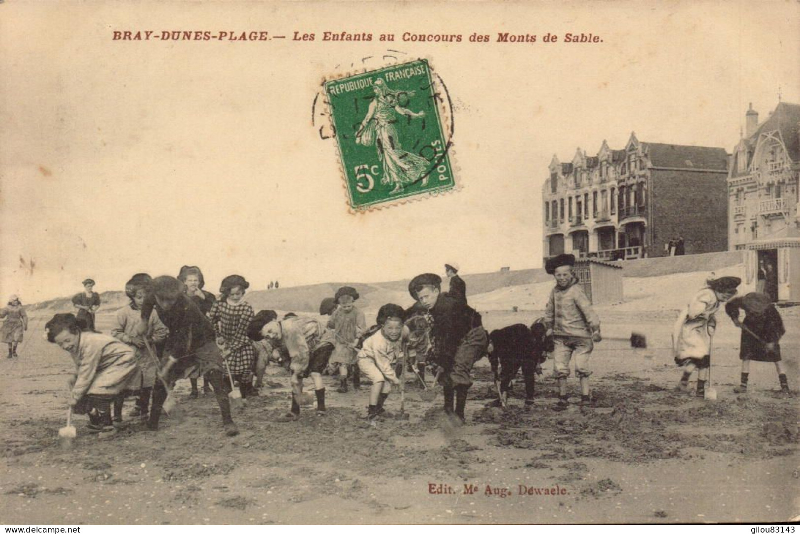 Nord, Bray-Dunes-Plage, Les Enfants Au Concours Des Monts De Sable - Bray-Dunes