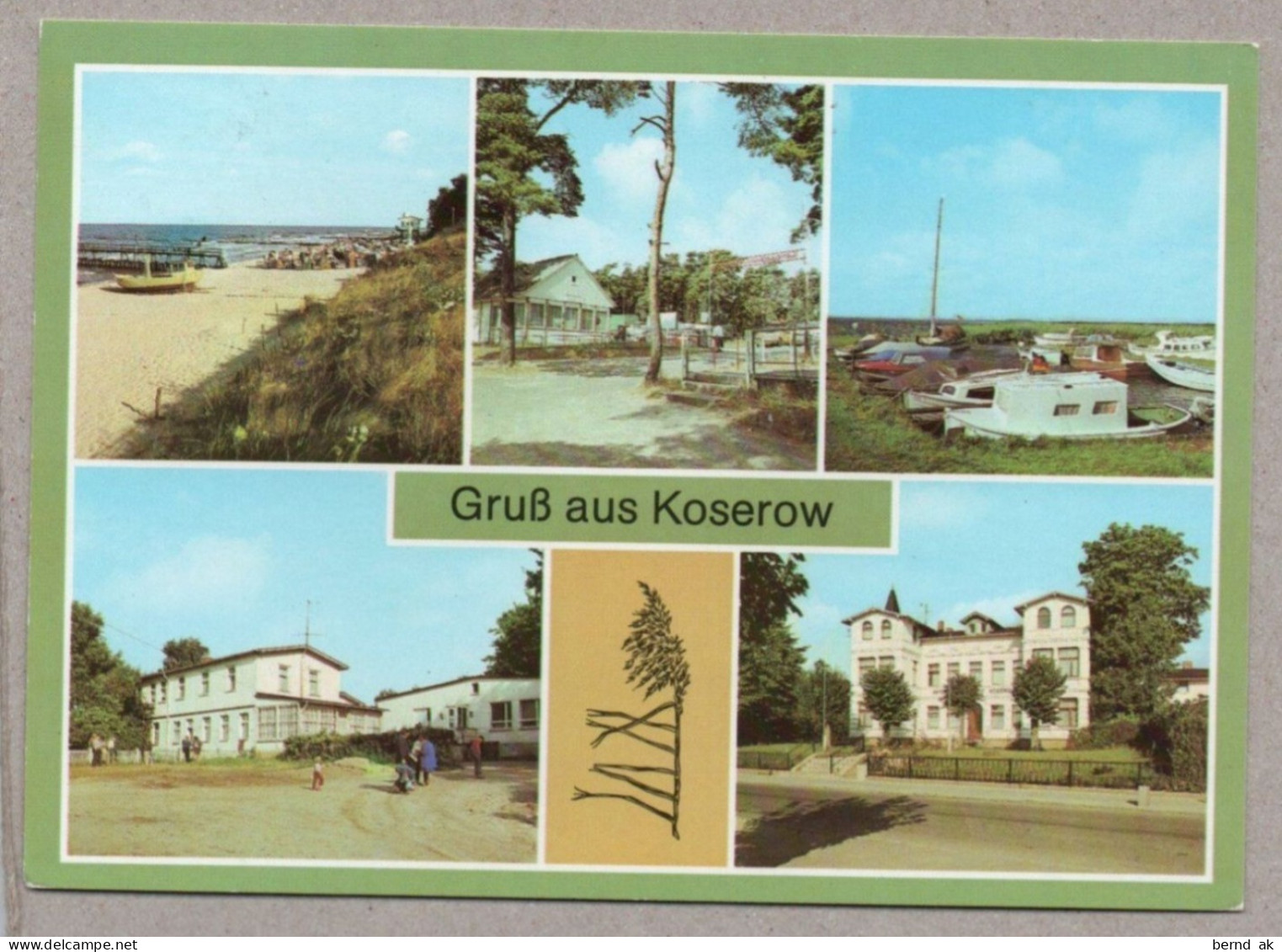 A5246} BRD  - AK: Koserow / Strand, Campingplatz, Bootshafen - Usedom