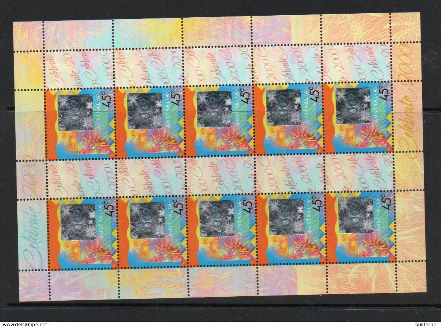 AUSTRALIA  - 2000 - MILLENIUM HOLOGRAM SHEETLET OF 10  MINT NEVER HINGED - Ongebruikt