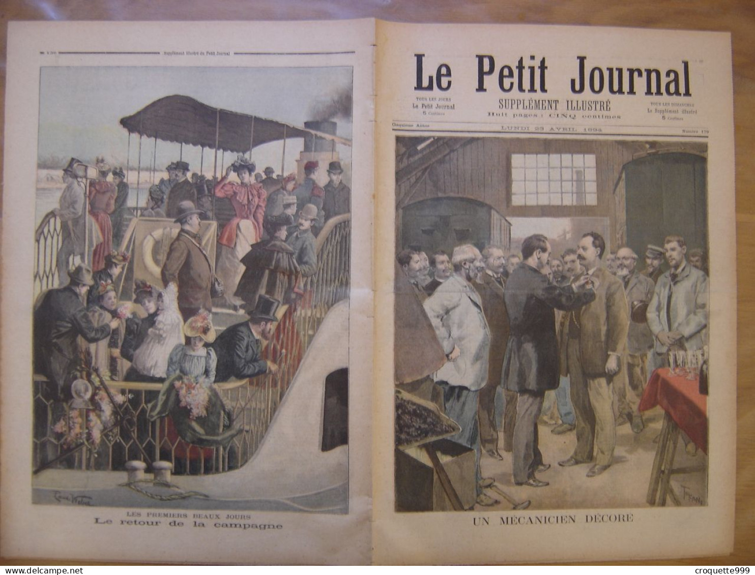 1894 LE PETIT JOURNAL 179 Un Mécanicien Décoré Le Retour De La Campagne - 1850 - 1899