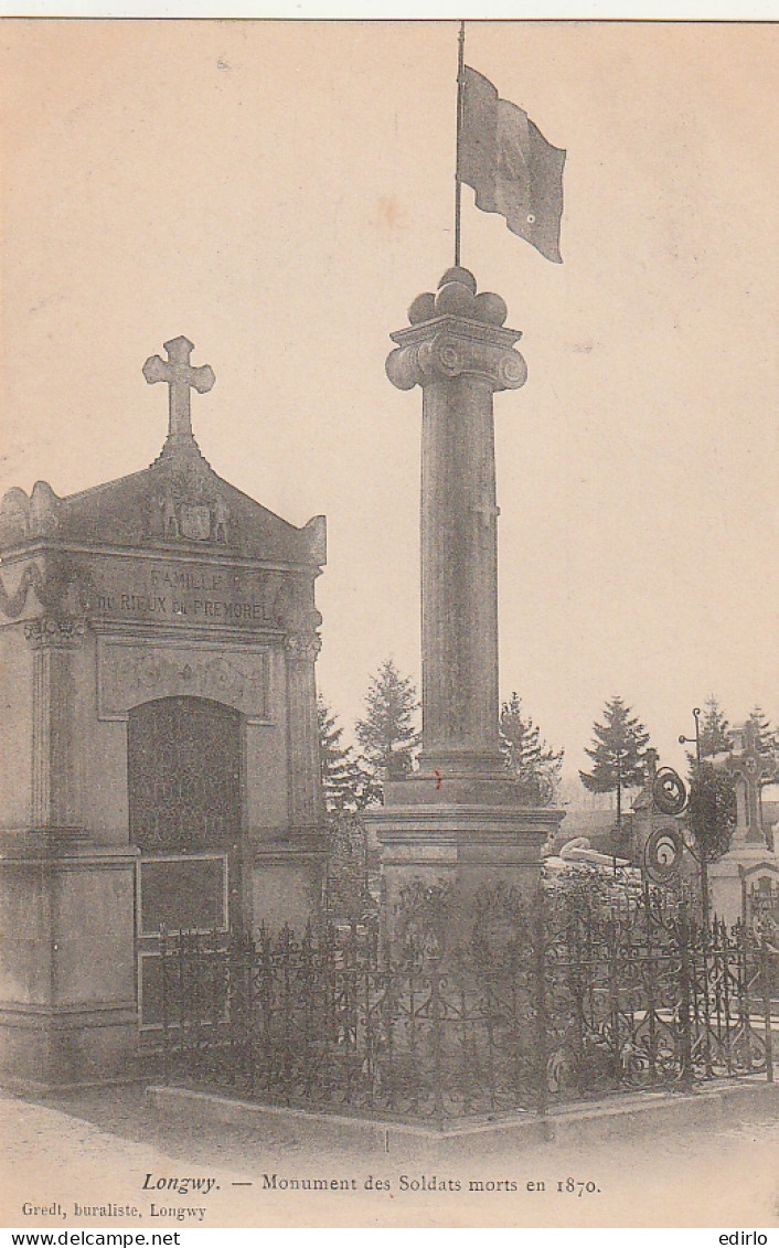 *** 54  ***   LONGWY  Monument Des Soldats Morts En 1870 Précurseur Neuf Excellent état  - Longwy