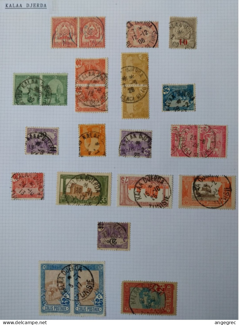 Tunisie Lot Timbre Oblitération Choisies Kalaa Djerda Dont Colis Postaux Et Fragment à Voir - Used Stamps