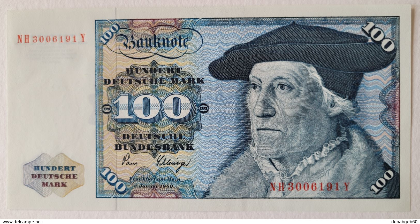 100 DM 1980 Ro 289a About UNC, Fast Kassenfrisch, Serie NH-Y  Original Paper Quality!!! - 100 Deutsche Mark