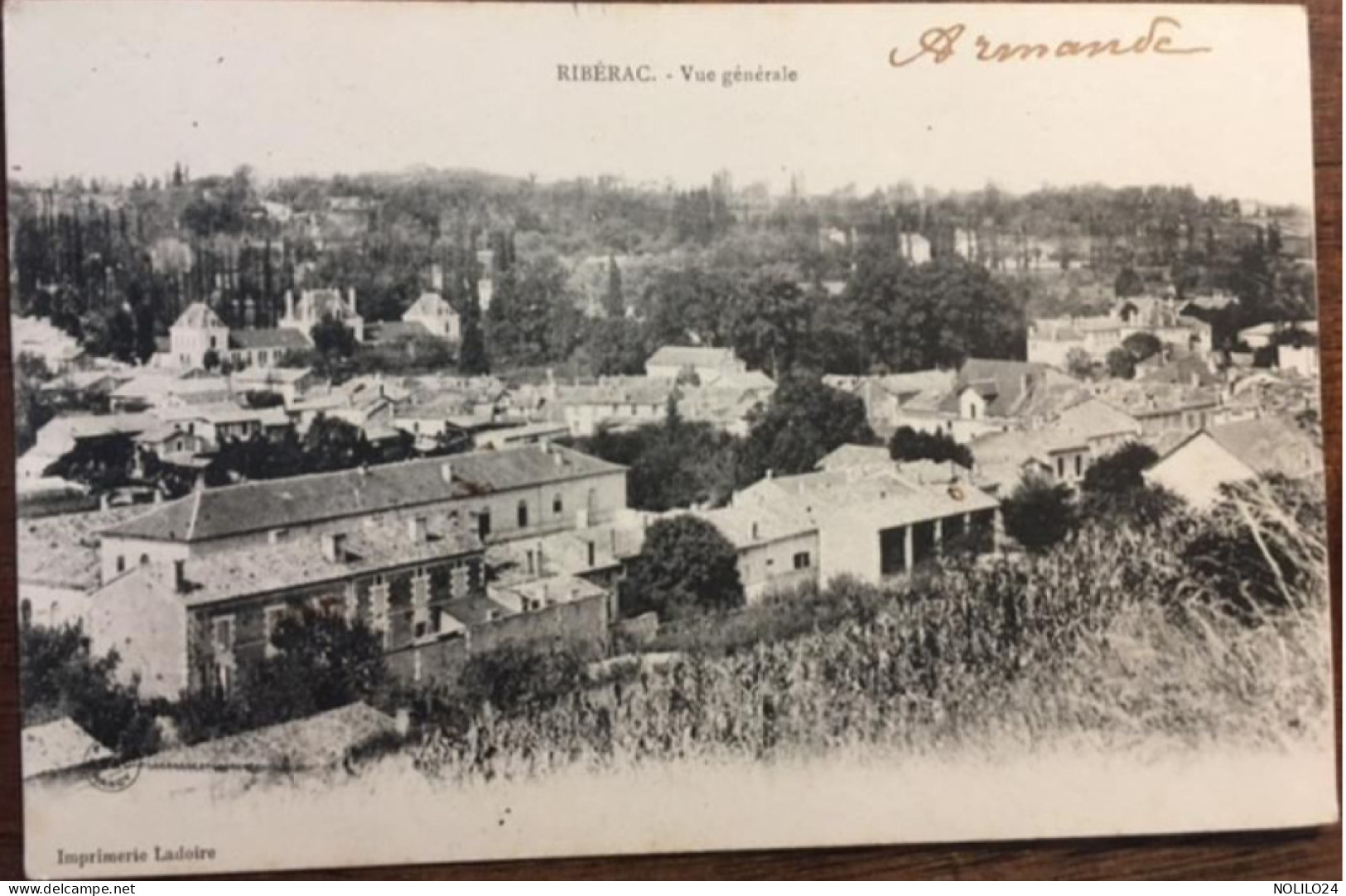 Cpa 24 Dordogne, Ribérac, Vue Générale, Imprimerie Ladoire - Riberac