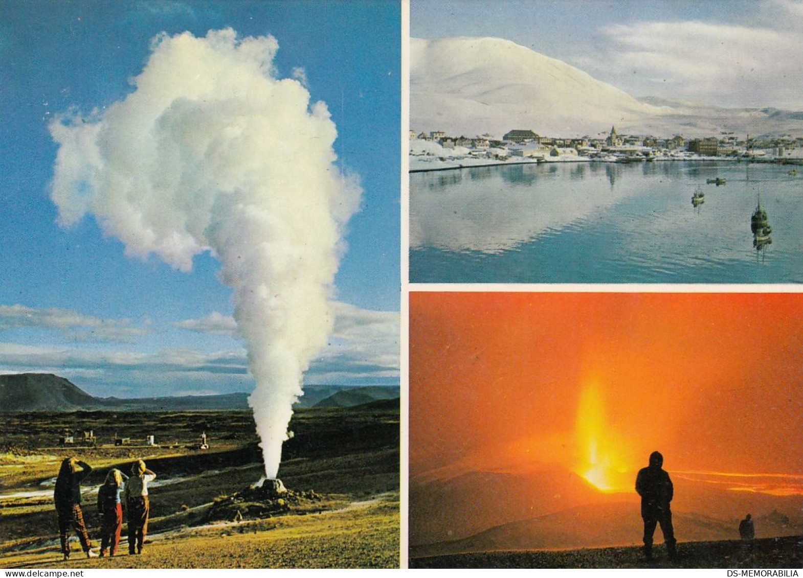 Iceland - Geyser Near Myvatn , Husavik Fishing Port , Askja Volcano Eruption 1961 - Islande