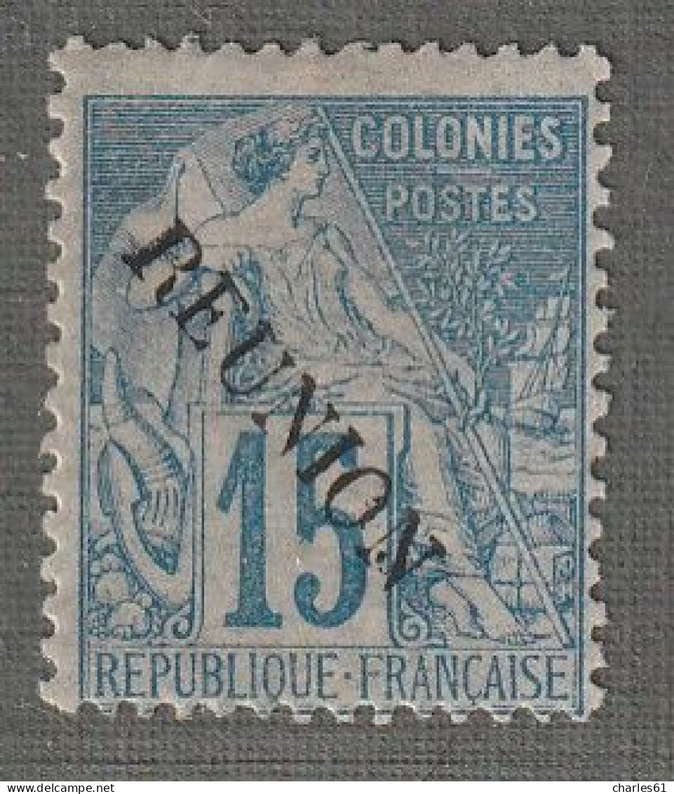 REUNION - N°22 * (1891) 15c Bleu - Nuevos