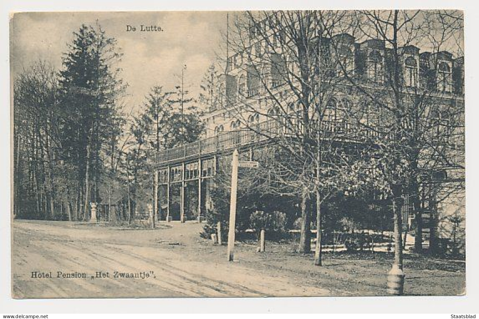 15- Prentbriefkaart De Lutte 1910 - Hotel Het Zwaantje - Andere & Zonder Classificatie