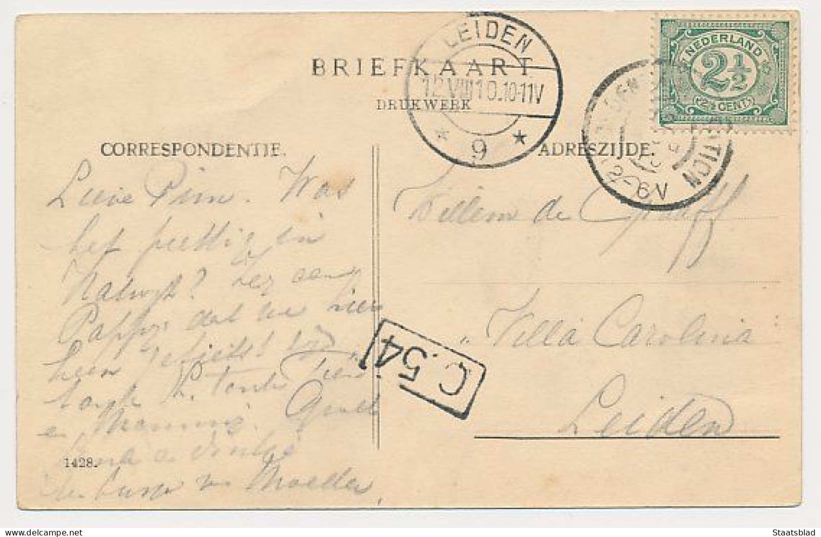 15- Prentbriefkaart De Lutte 1910 - Hotel Het Zwaantje - Autres & Non Classés