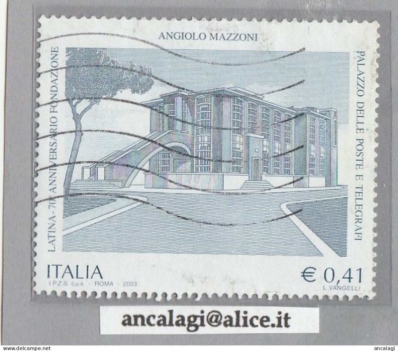 USATI ITALIA 2003 - Ref.0909A "PALAZZO DELLE POSTE - LATINA" 1 Val. - - 2001-10: Used