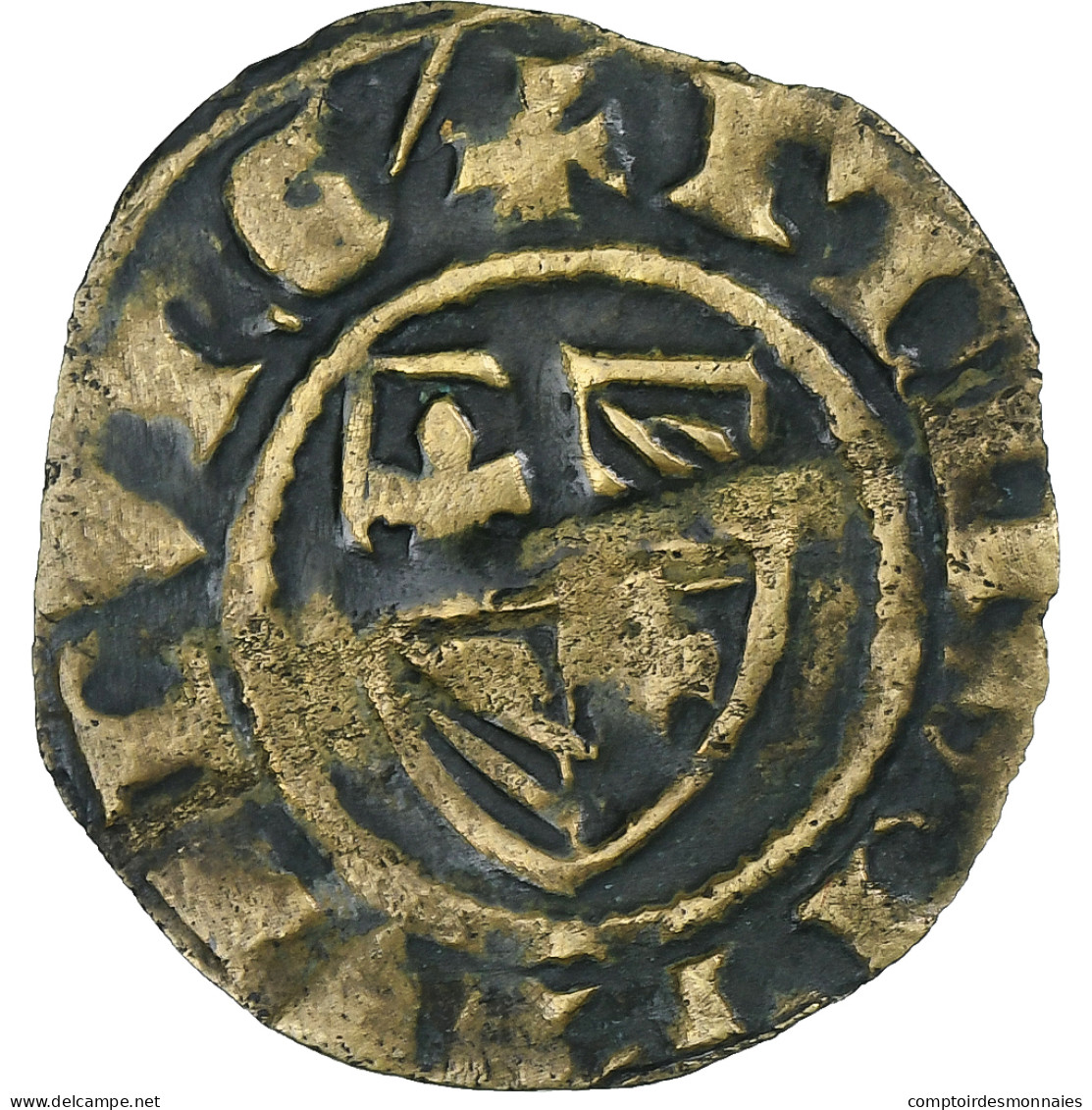 Pays-Bas Bourguignons, Philippe Le Hardi, Double Mite, 1384-1404, Cuivre, TTB - Other & Unclassified