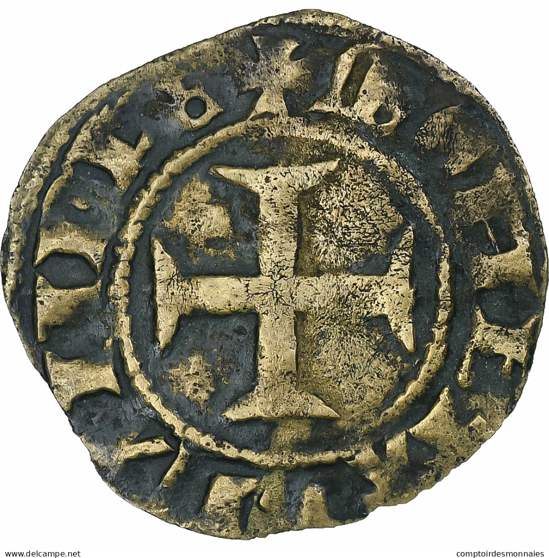 Pays-Bas Bourguignons, Philippe Le Hardi, Double Mite, 1384-1404, Cuivre, TTB - Autres & Non Classés