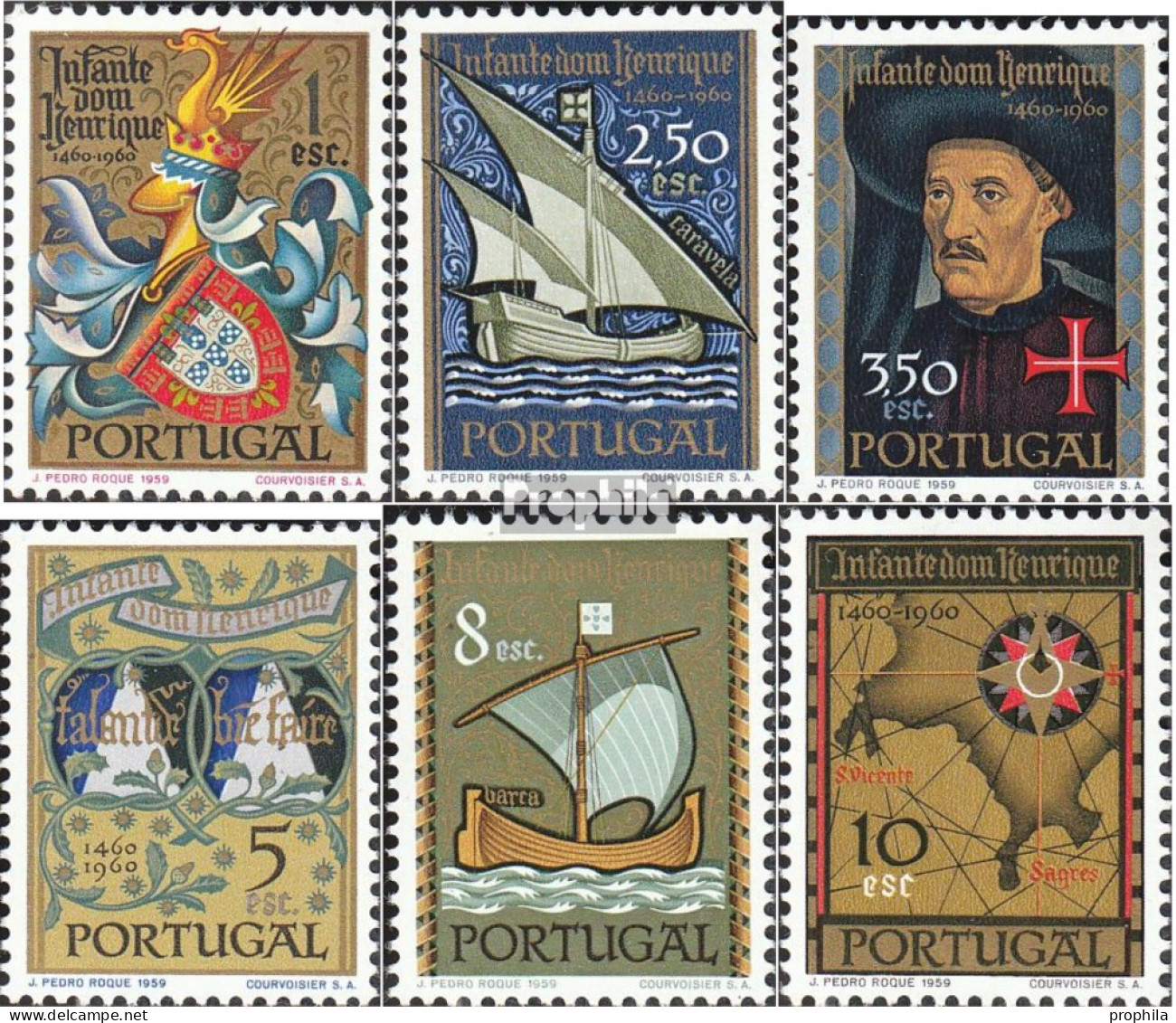 Portugal 892-897 (kompl.Ausg.) Postfrisch 1960 Heinrich Der Seefahrer - Ongebruikt