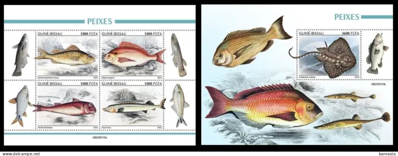 Guinea Bissau 2023 Fishes. (310) OFFICIAL ISSUE - Peces